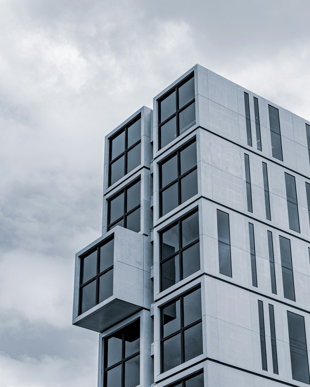 white and black concrete building