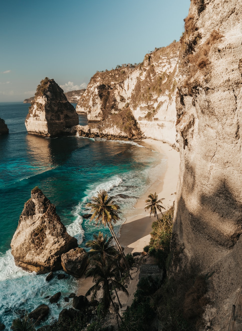 rocky cliffs over the ocean bali