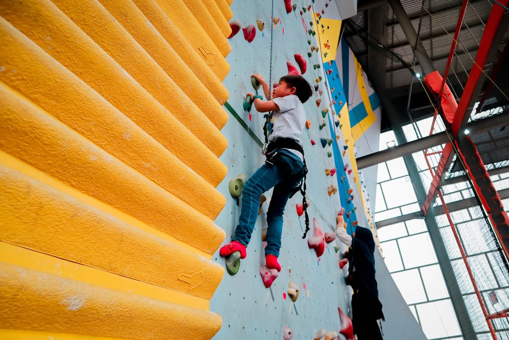 toddler rock climbing indoor