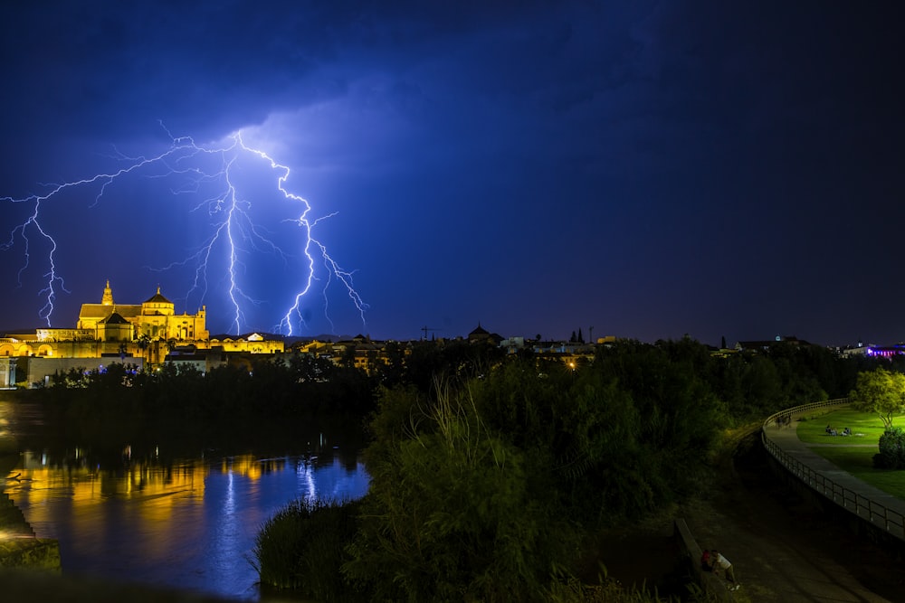 striking lightning