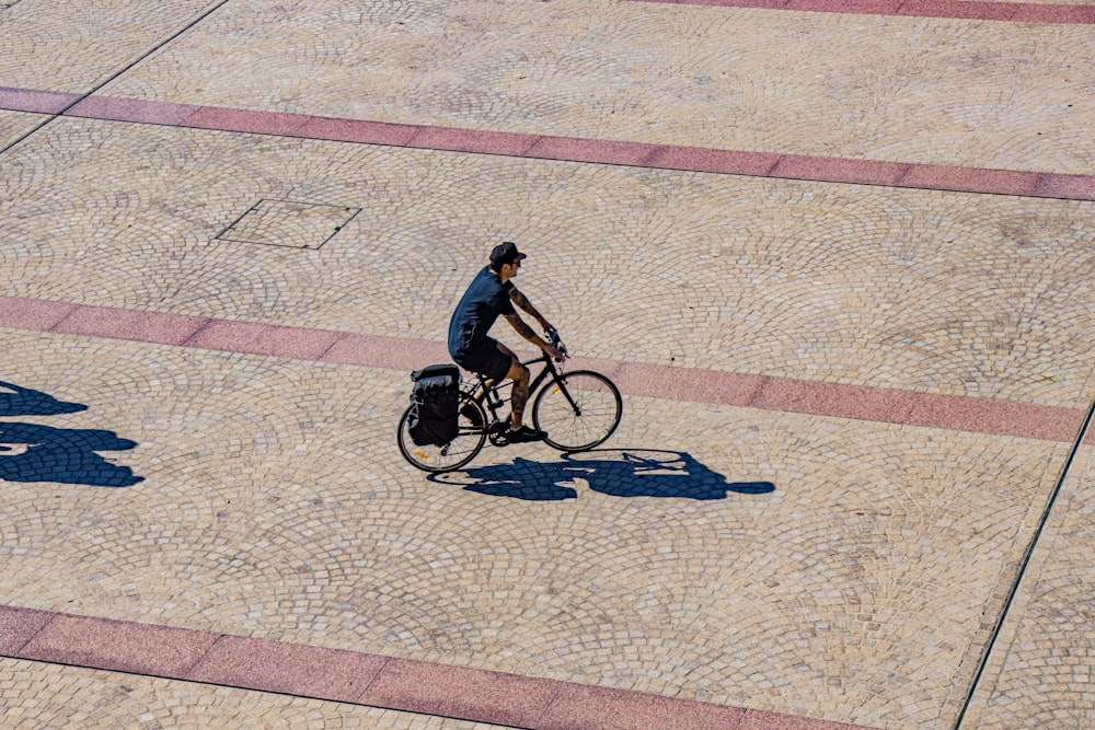 person riding city bike during daytime