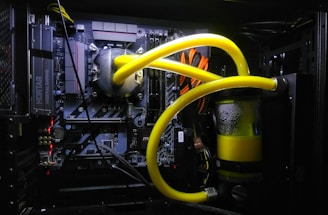 black and yellow electronic part