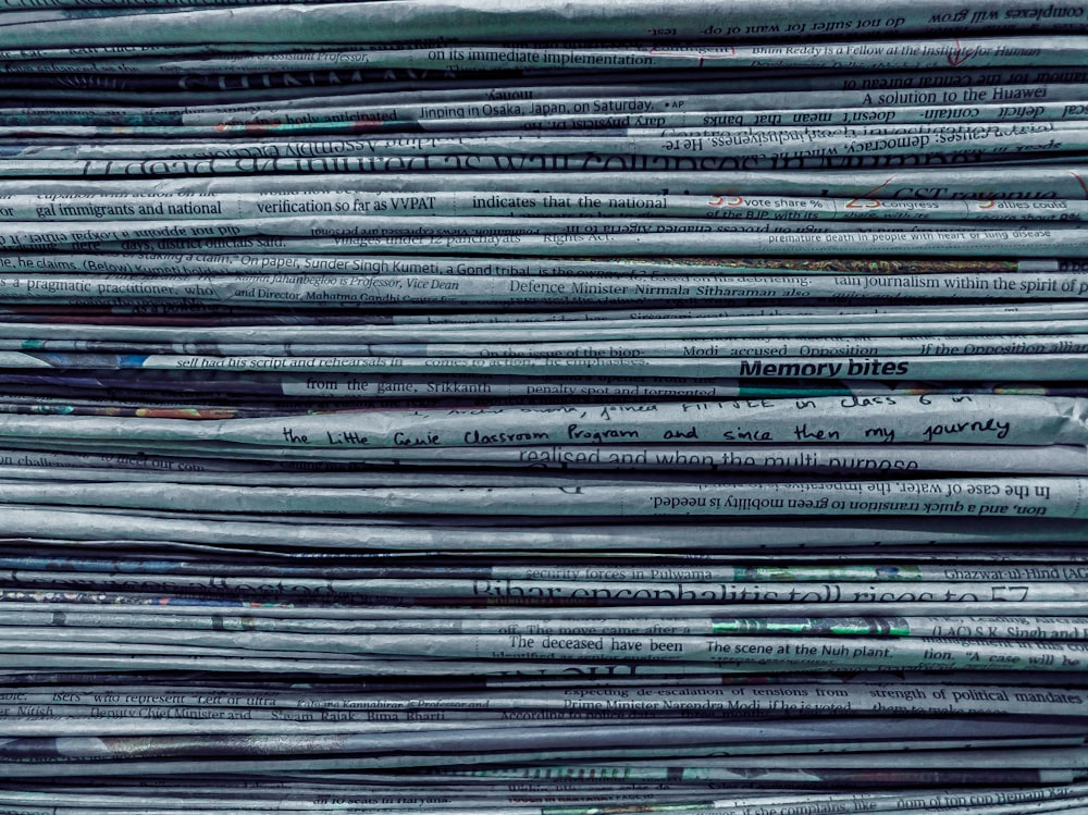 pile of newspapers