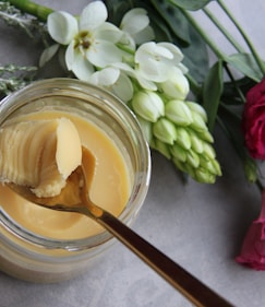 jar of butter with spoon