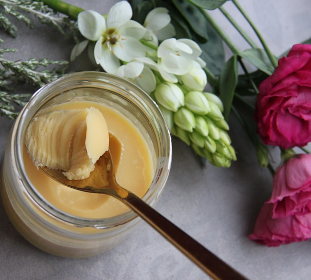 jar of butter with spoon