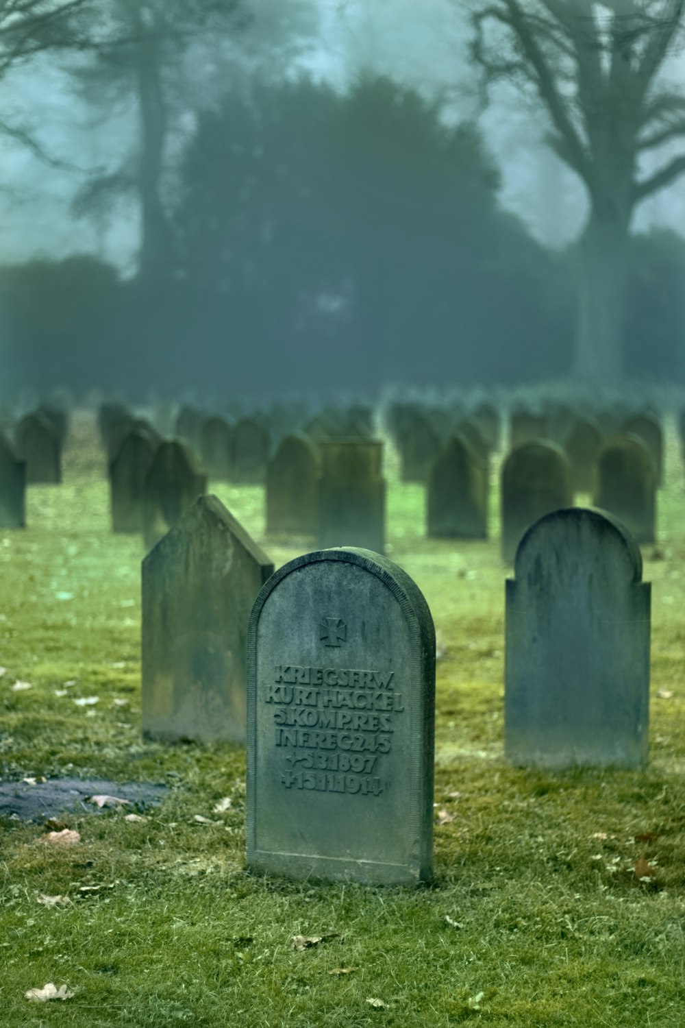 gray tombstones during daytime
