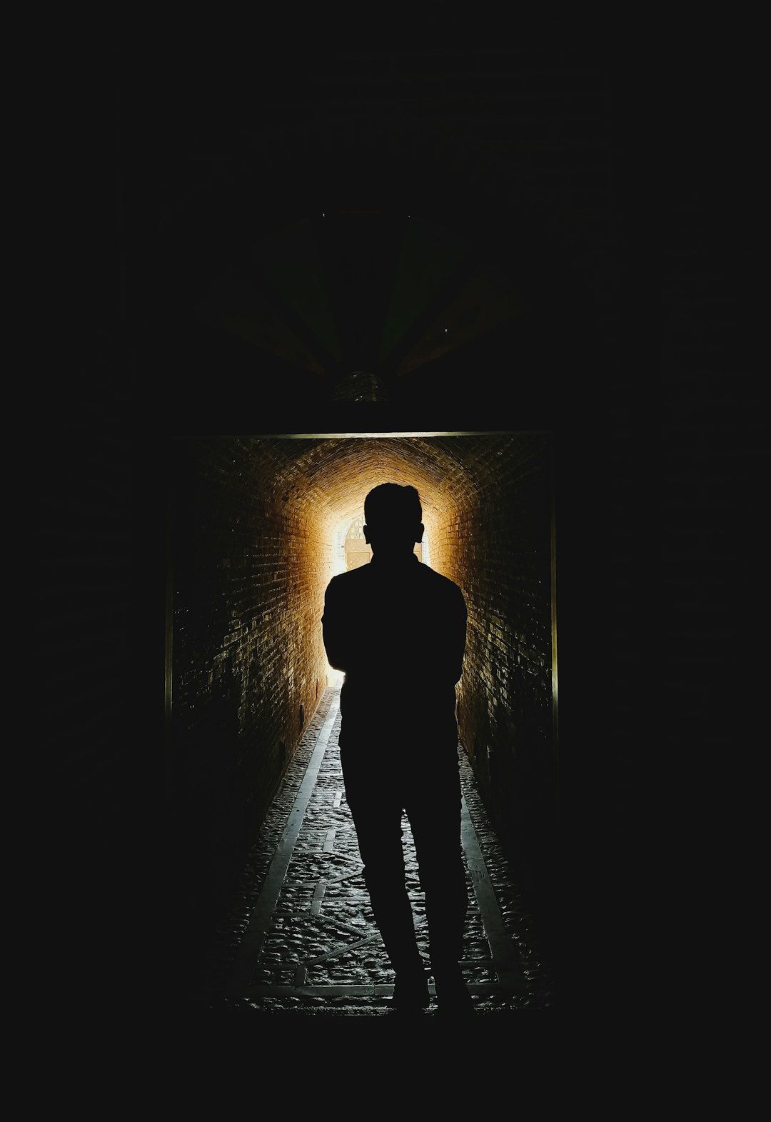 silhouette of person standing