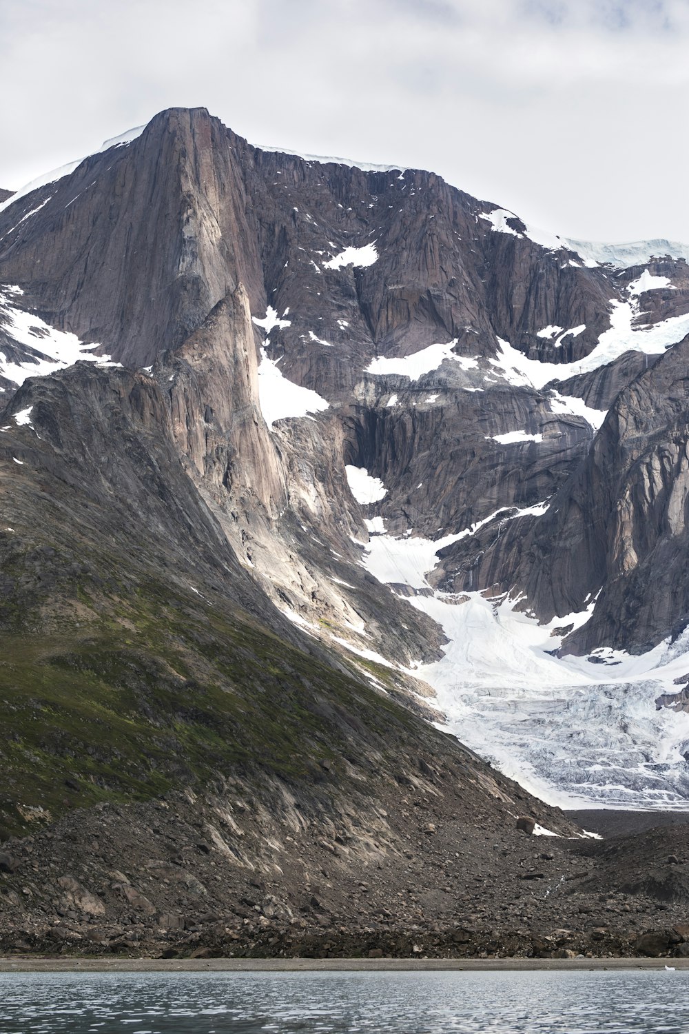 mountain covered with snow