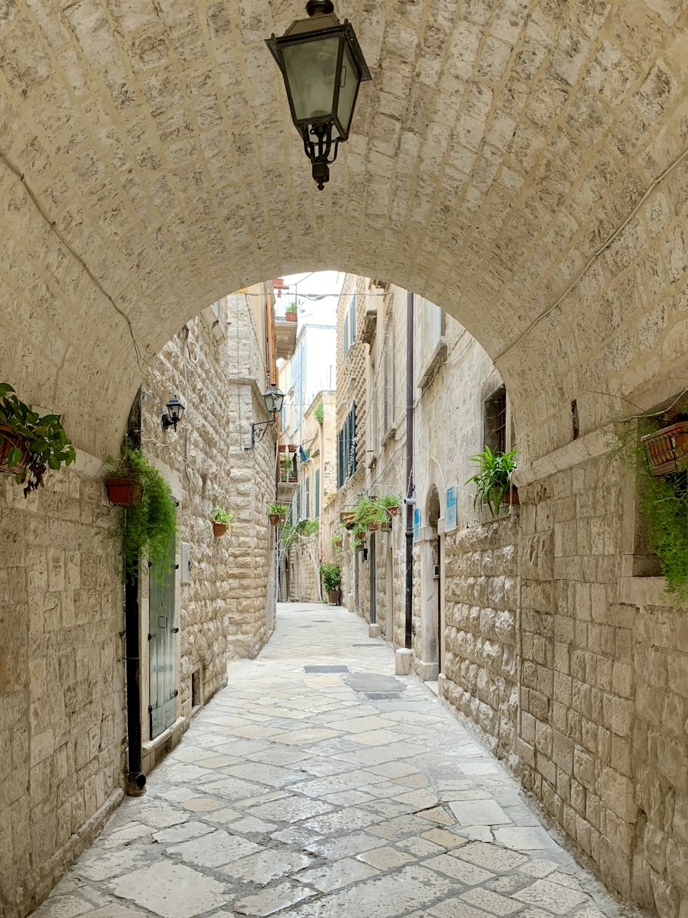 empty alley between apartments