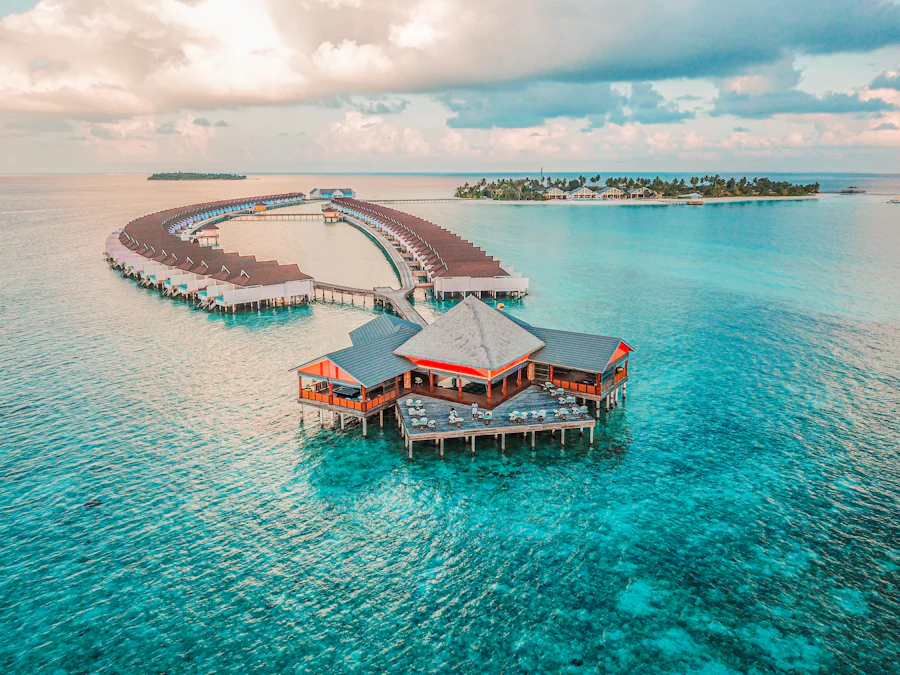 Overwater villas in the Maldives