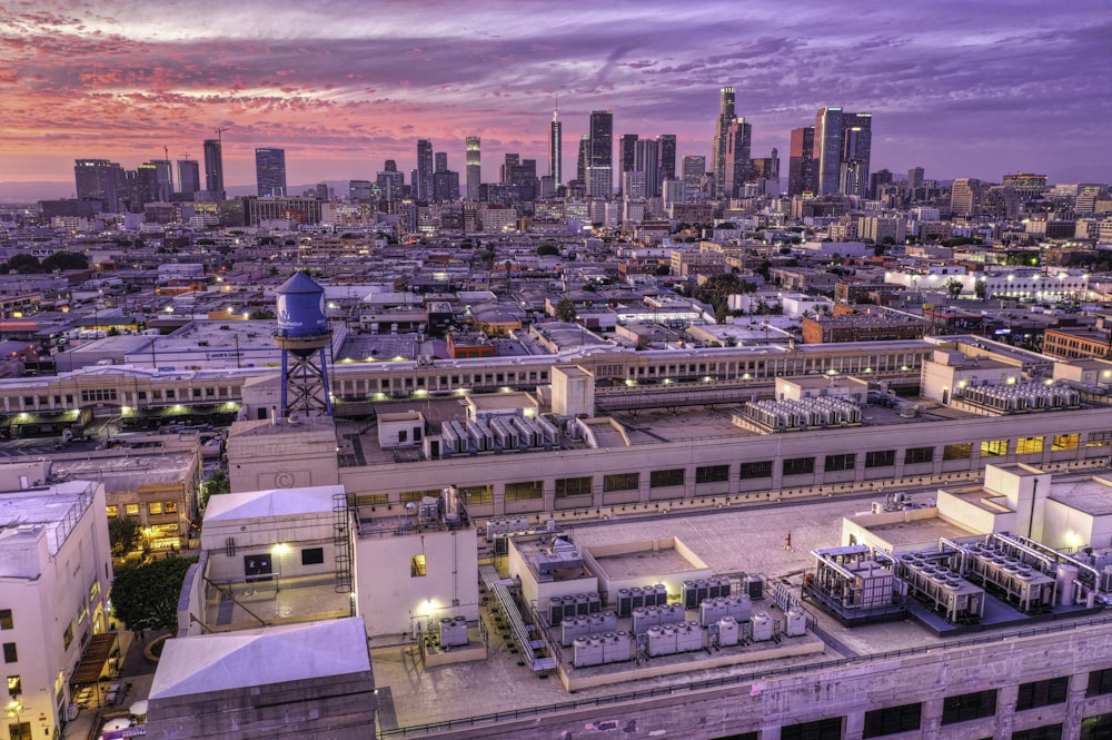 aerial photography of city buildings