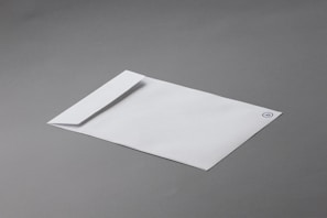 A minimalist brand identity set including business cards, letterhead, and envelopes.