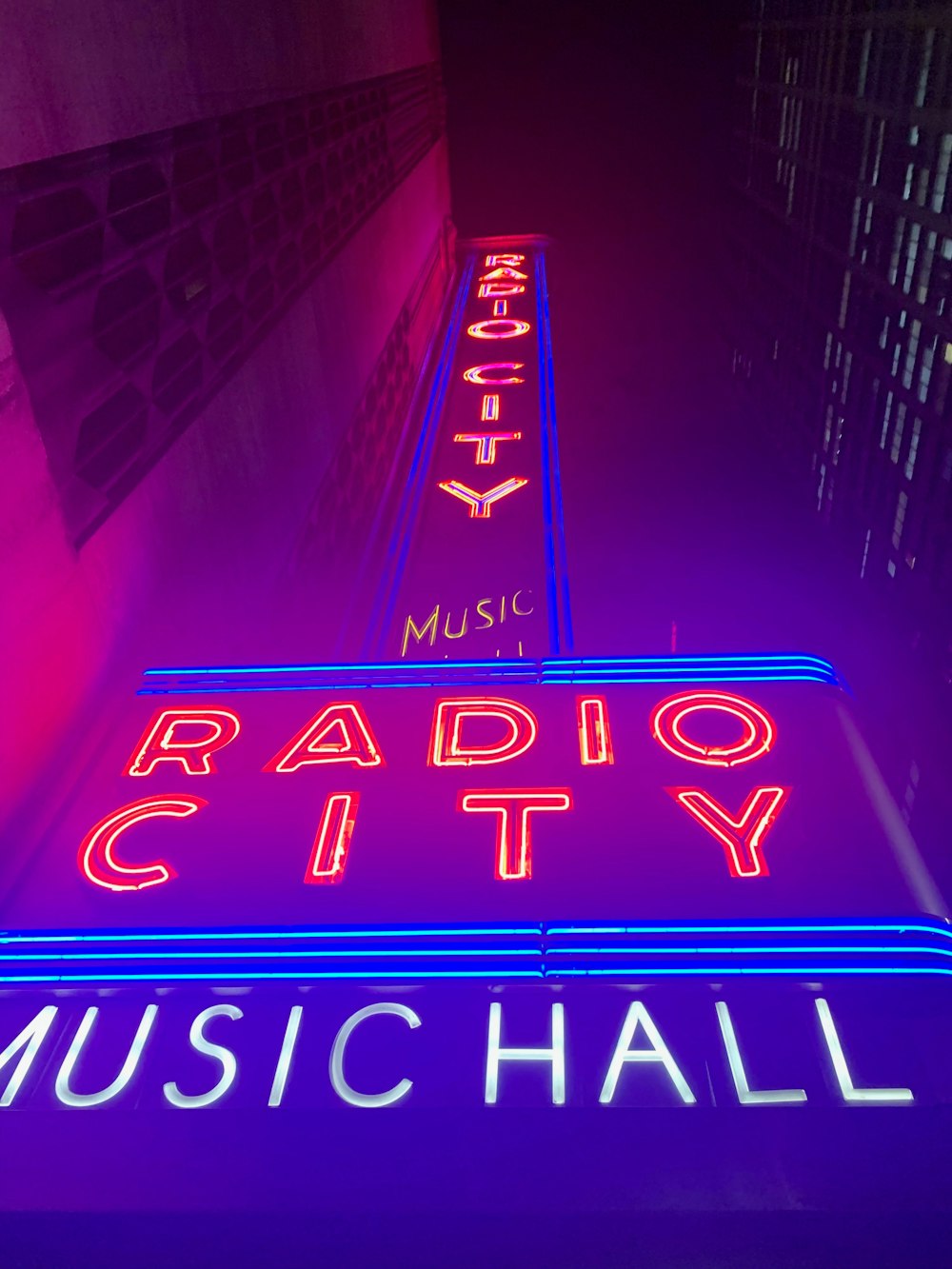 Beschilderung der Radio City Music Hall