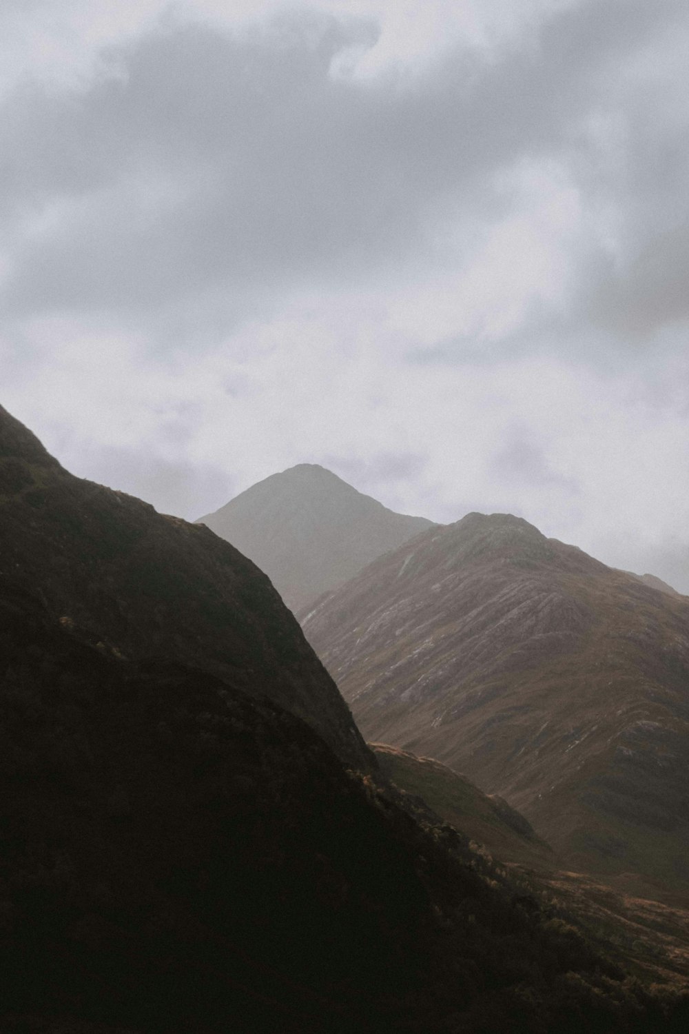 silhouette of mountain range