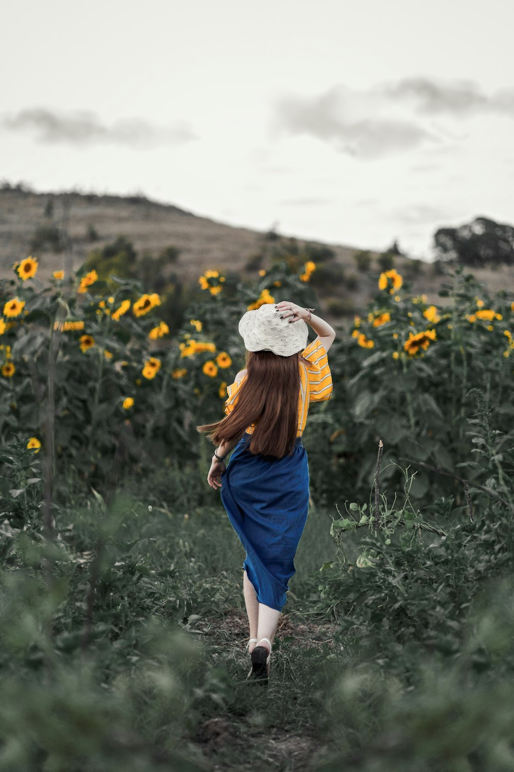 woman walking outdoors