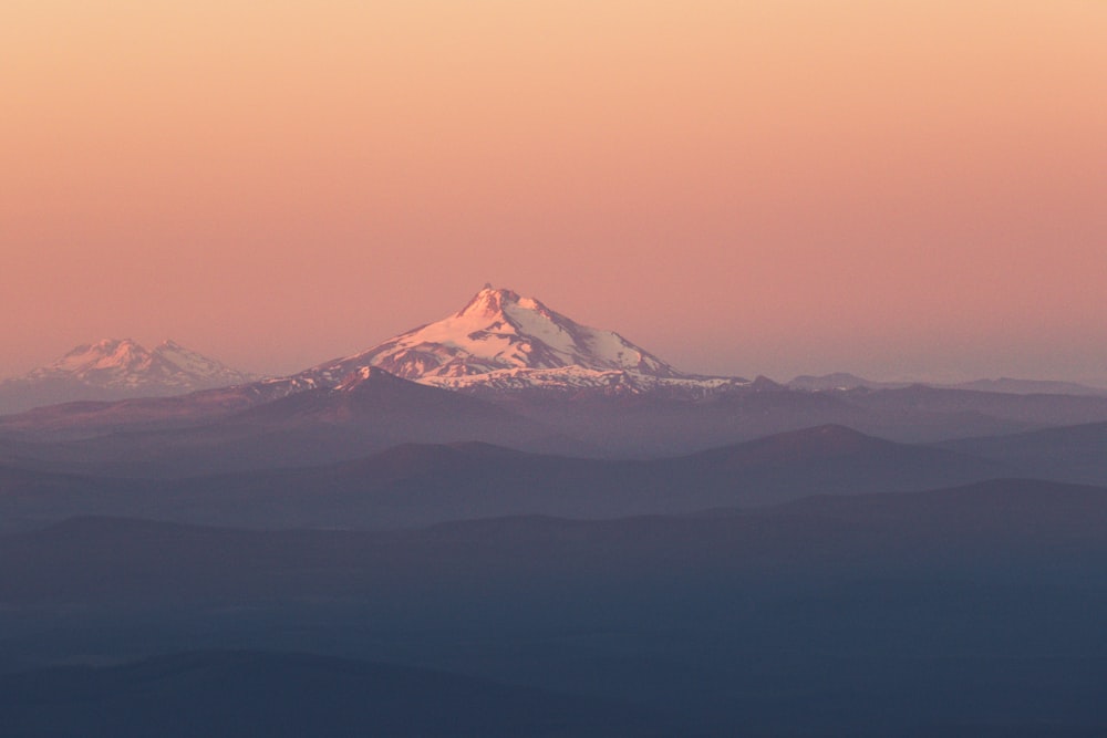 aerial photography of mountain with snow