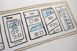 illustration of smartphone application screenshots