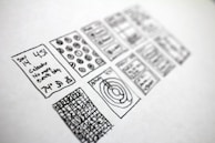 A storyboard with sketches and notes for a film project.