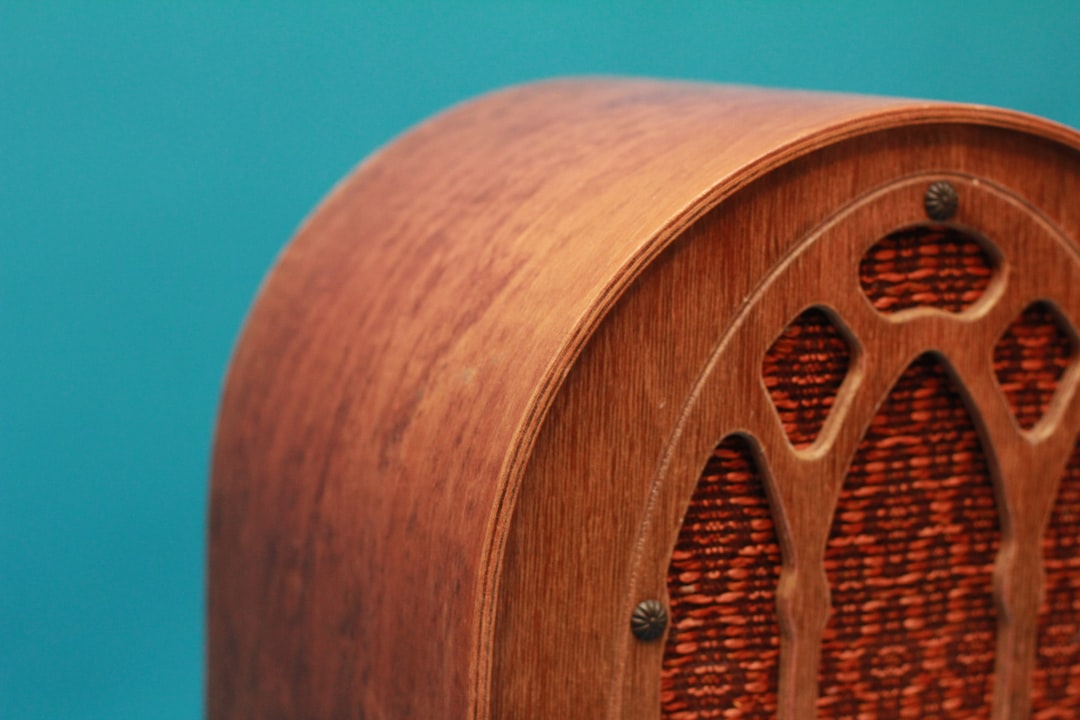 brown wooden cathedral radio