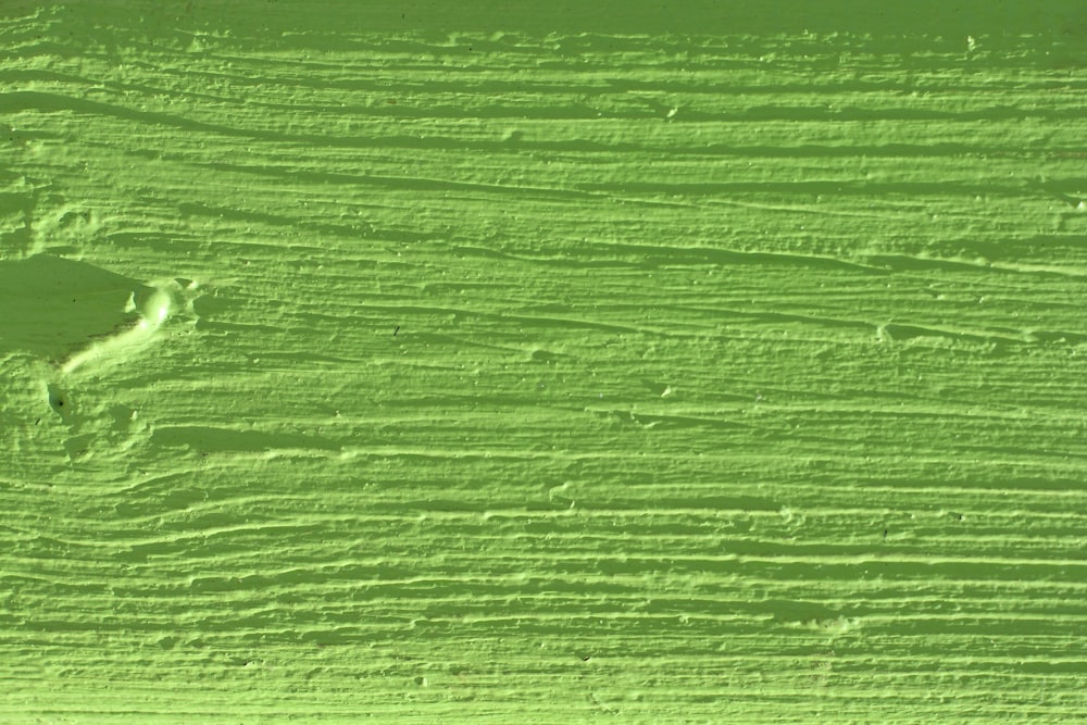 un primo piano di una pista da sci con vernice verde