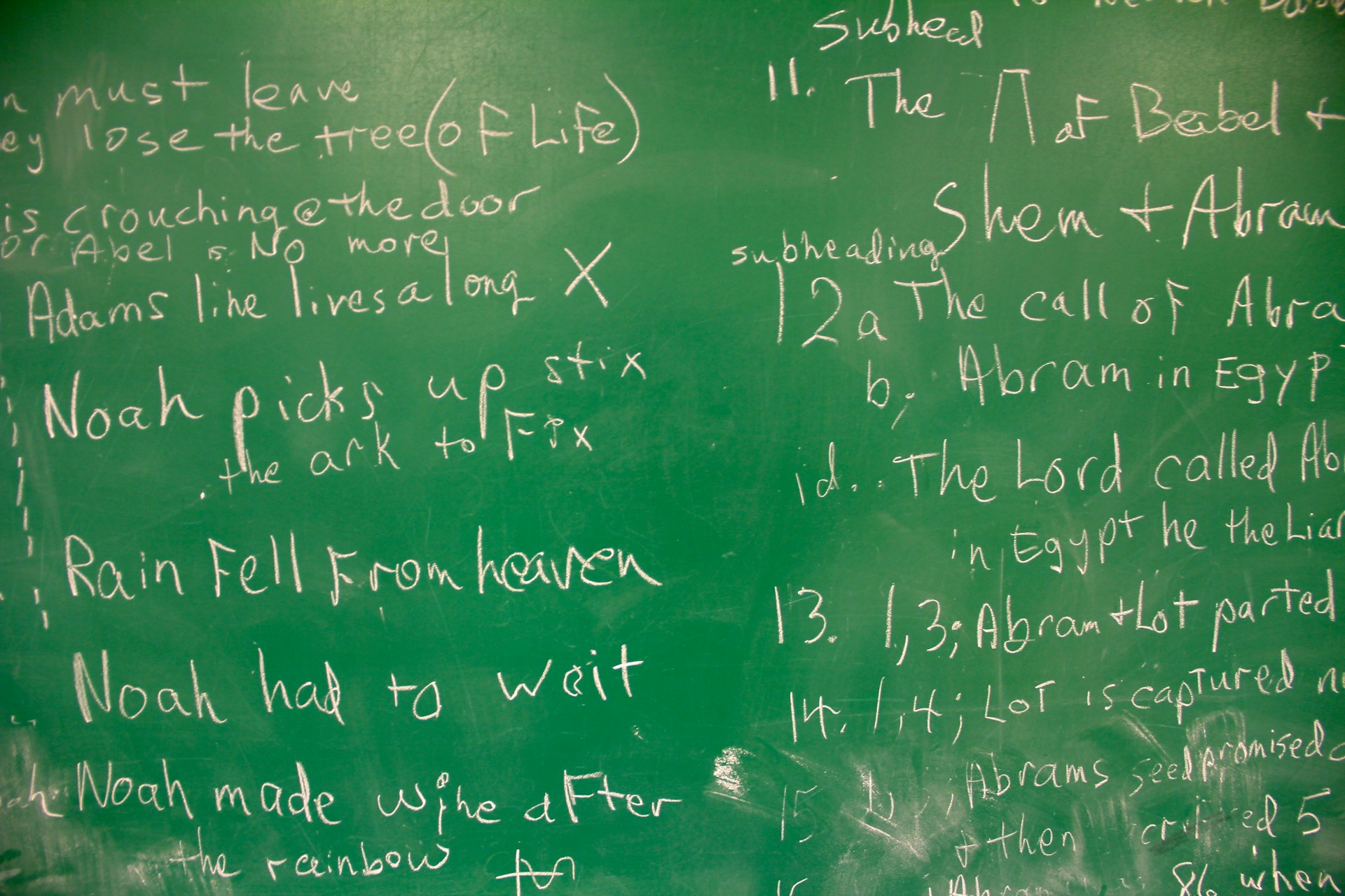 green chalkboard with handwritten texts