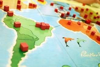 a close up of a board game on a table