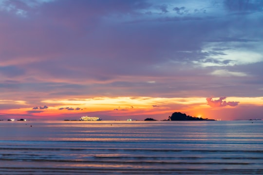 golden hour at beach in Bintan Indonesia