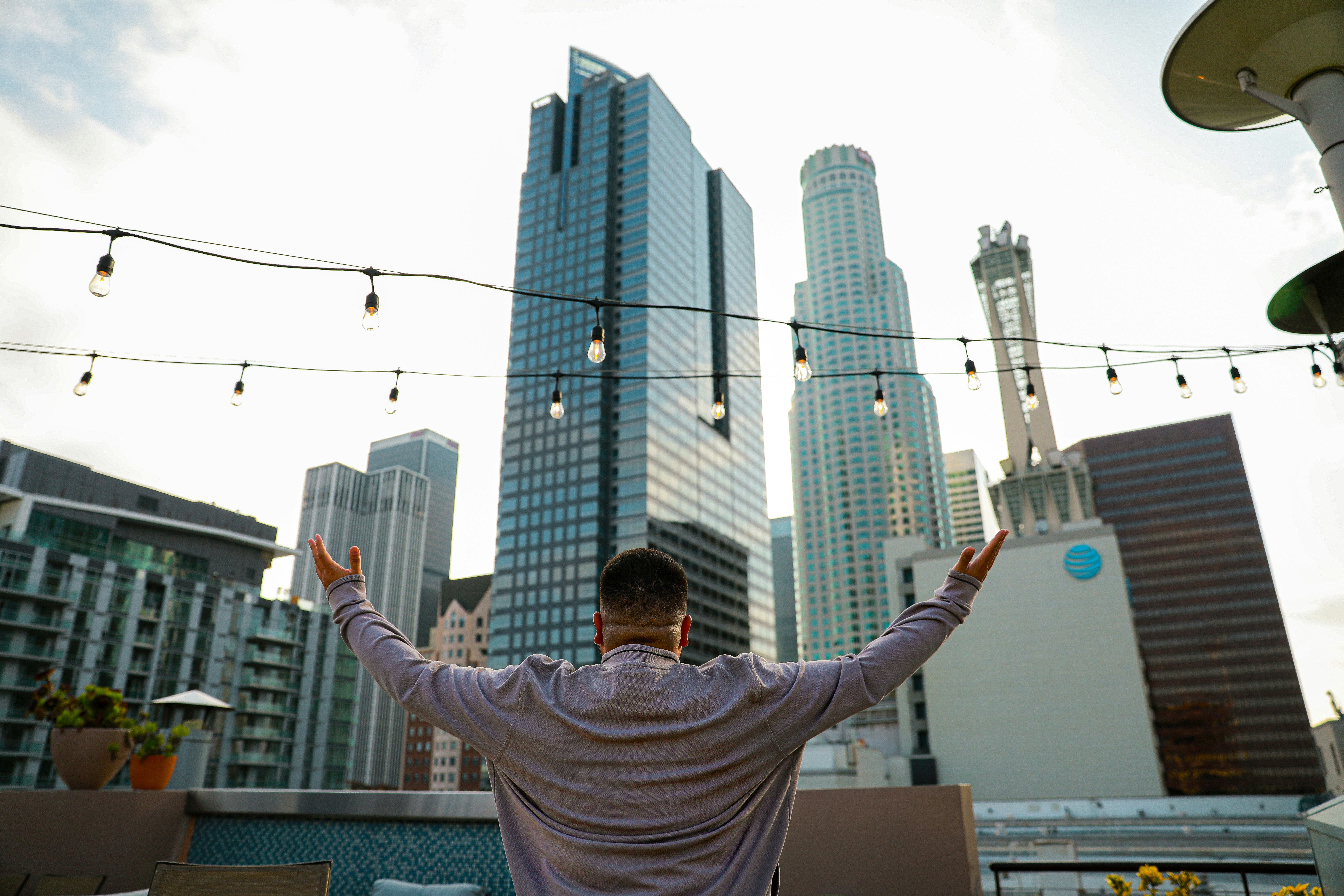 To embrace the city of Los Angeles, take yourself to the roof top.