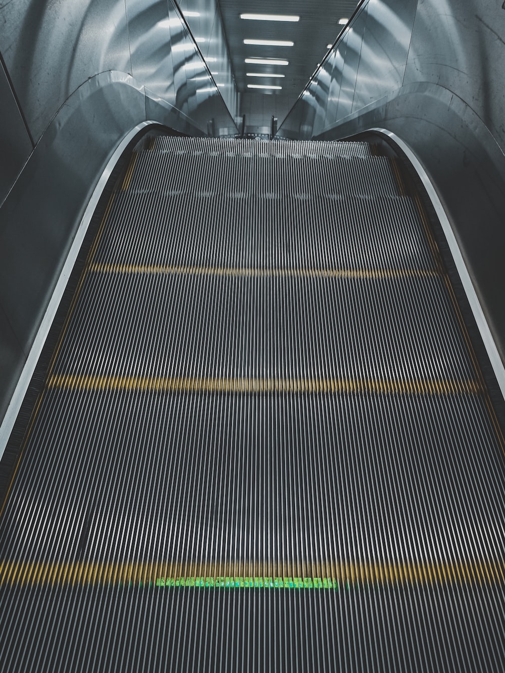 gray escalator with no people