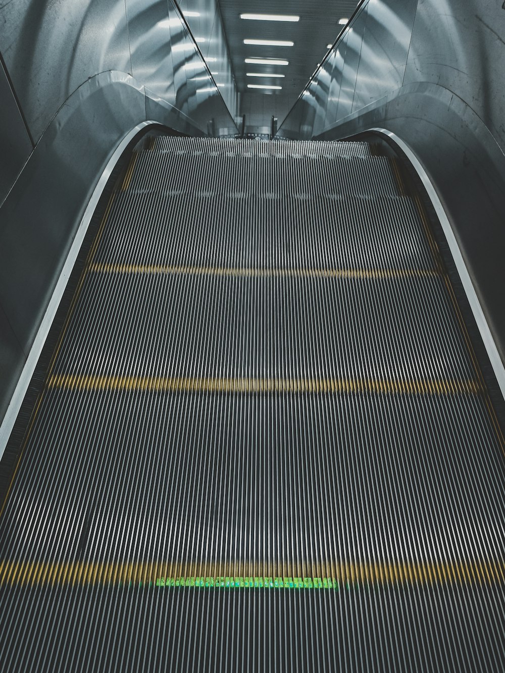 gray escalator with no people