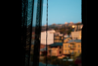 a view of a city from a window