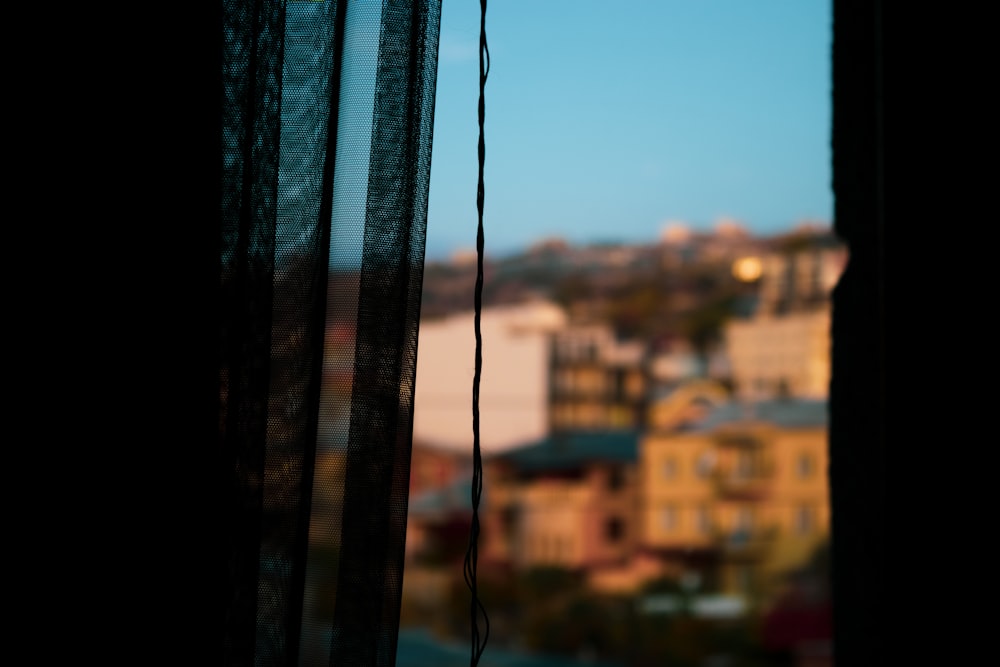 a view of a city from a window