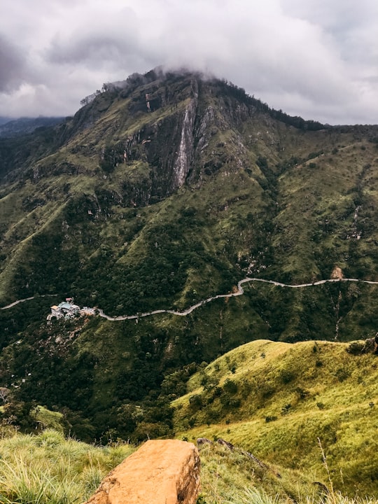 aerial photography of green mountain under a cloudy sky in Nuwara Eliya Sri Lanka