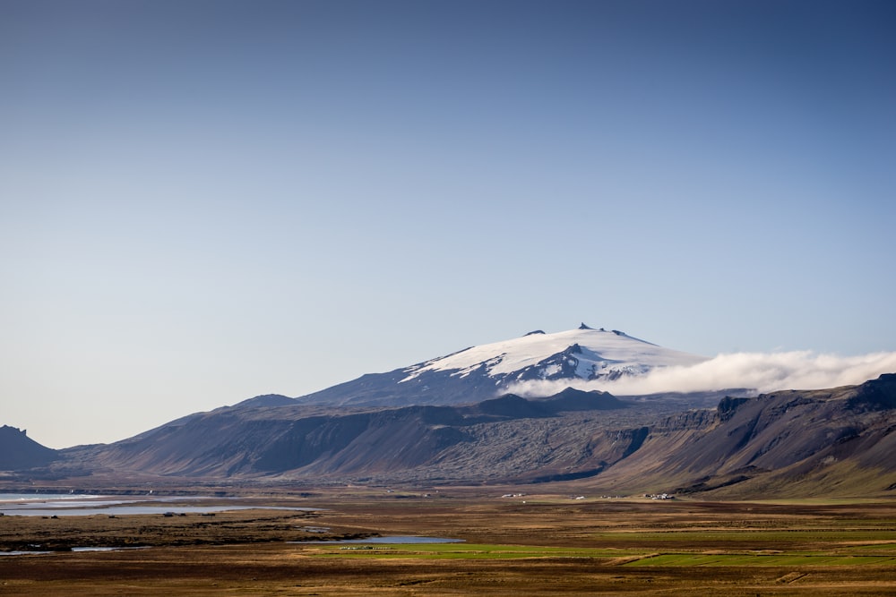 snow-covered mountain during daytime