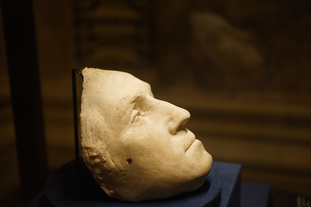 man's head bust