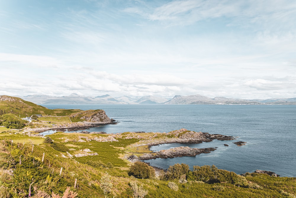 grass island during day