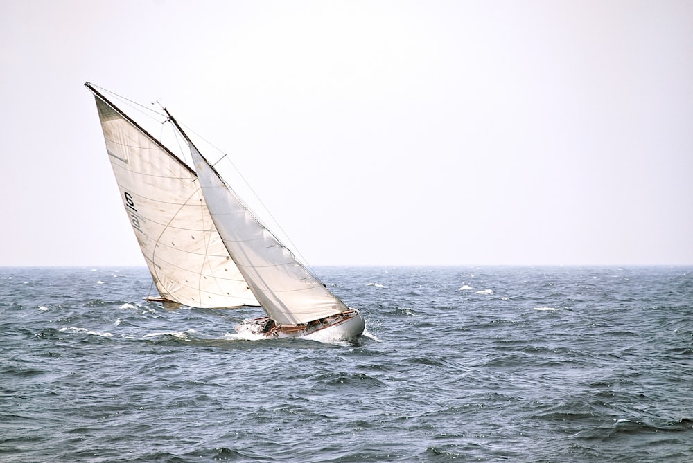 Barco blanco en el cuerpo de agua