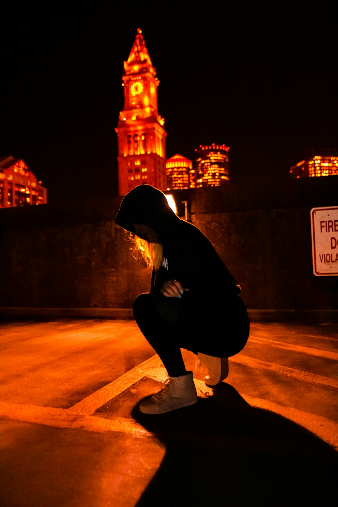 woman wearing black pullover hoodie