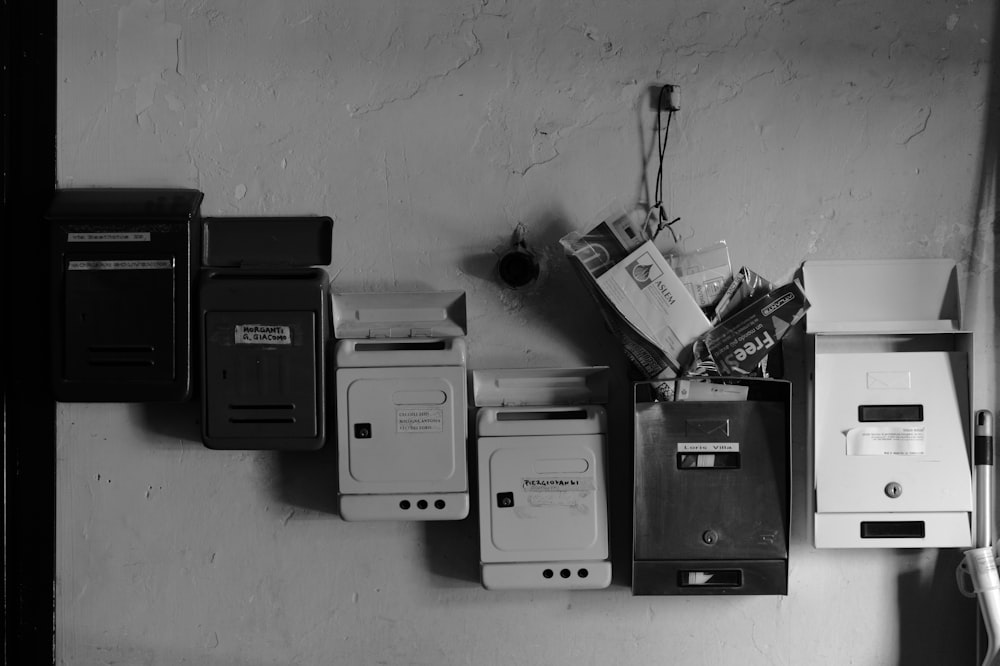 mailboxes on wall