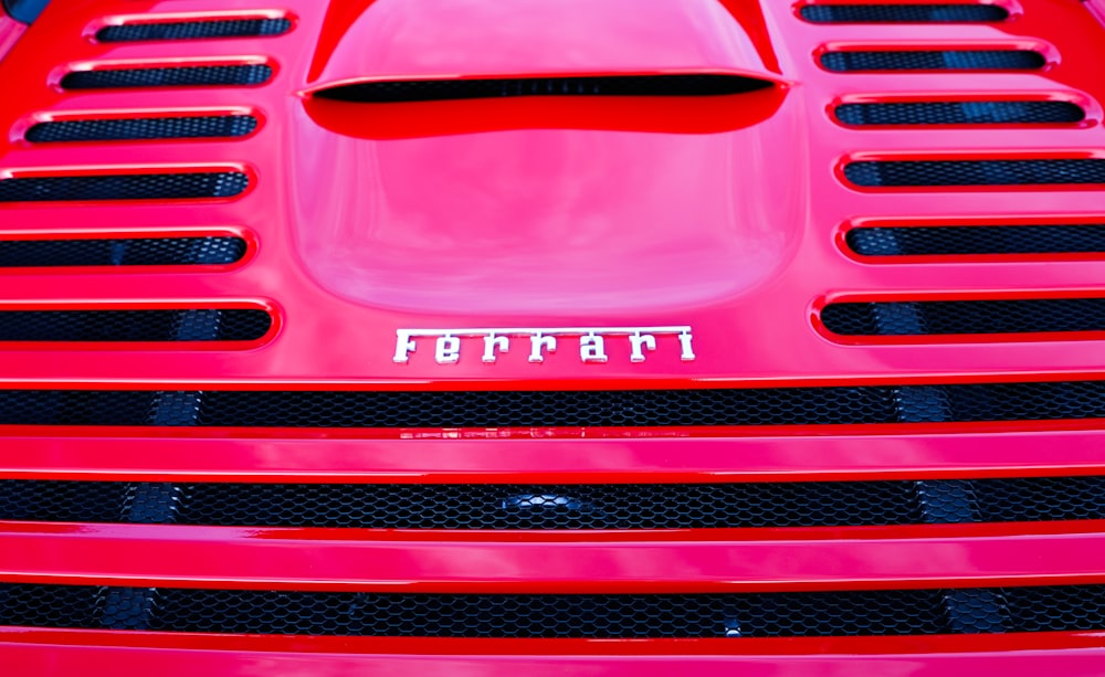 red Ferrari car