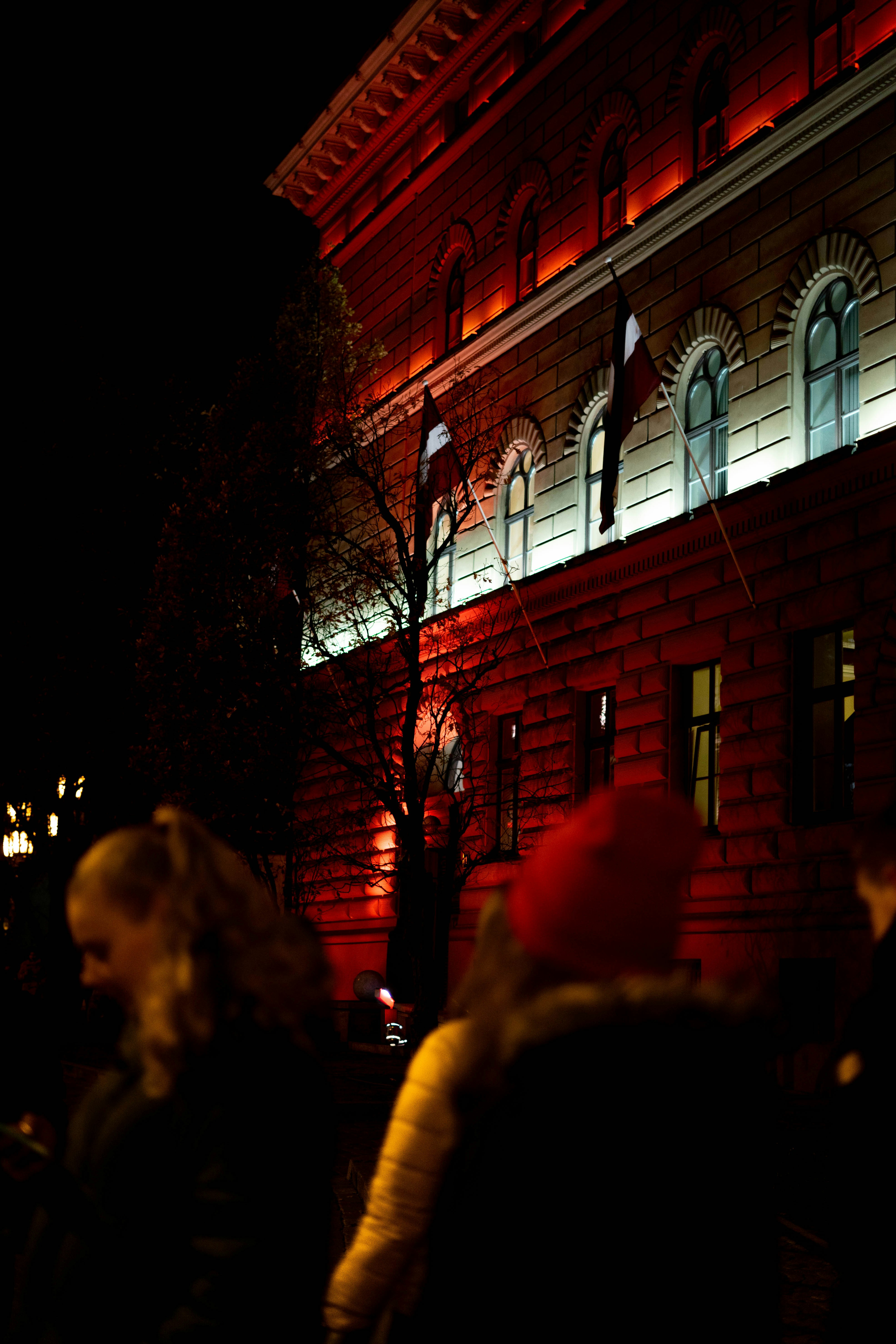 unknown persons walking outdoors