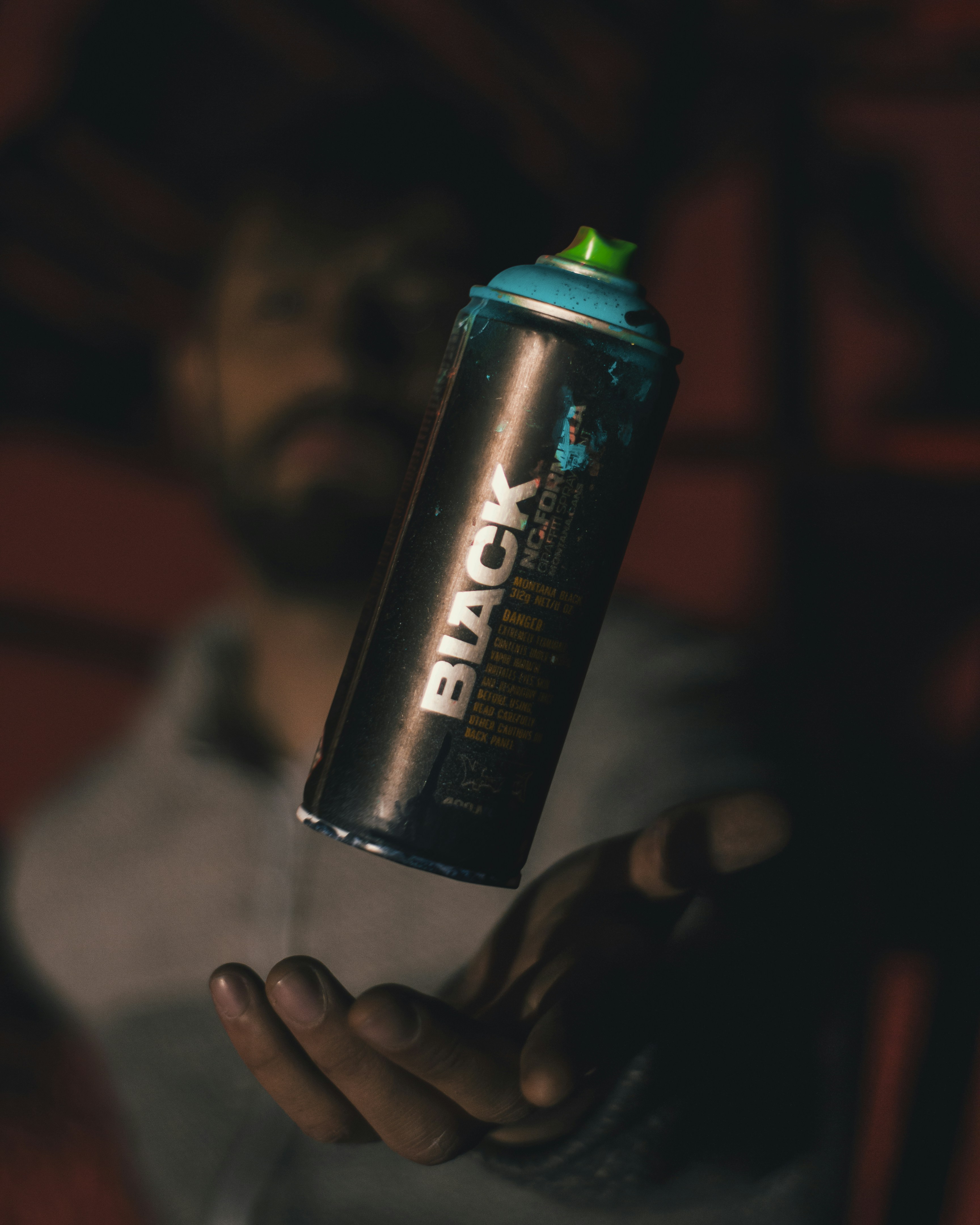 black paint spray bottle