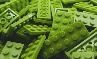 green Lego block lot
