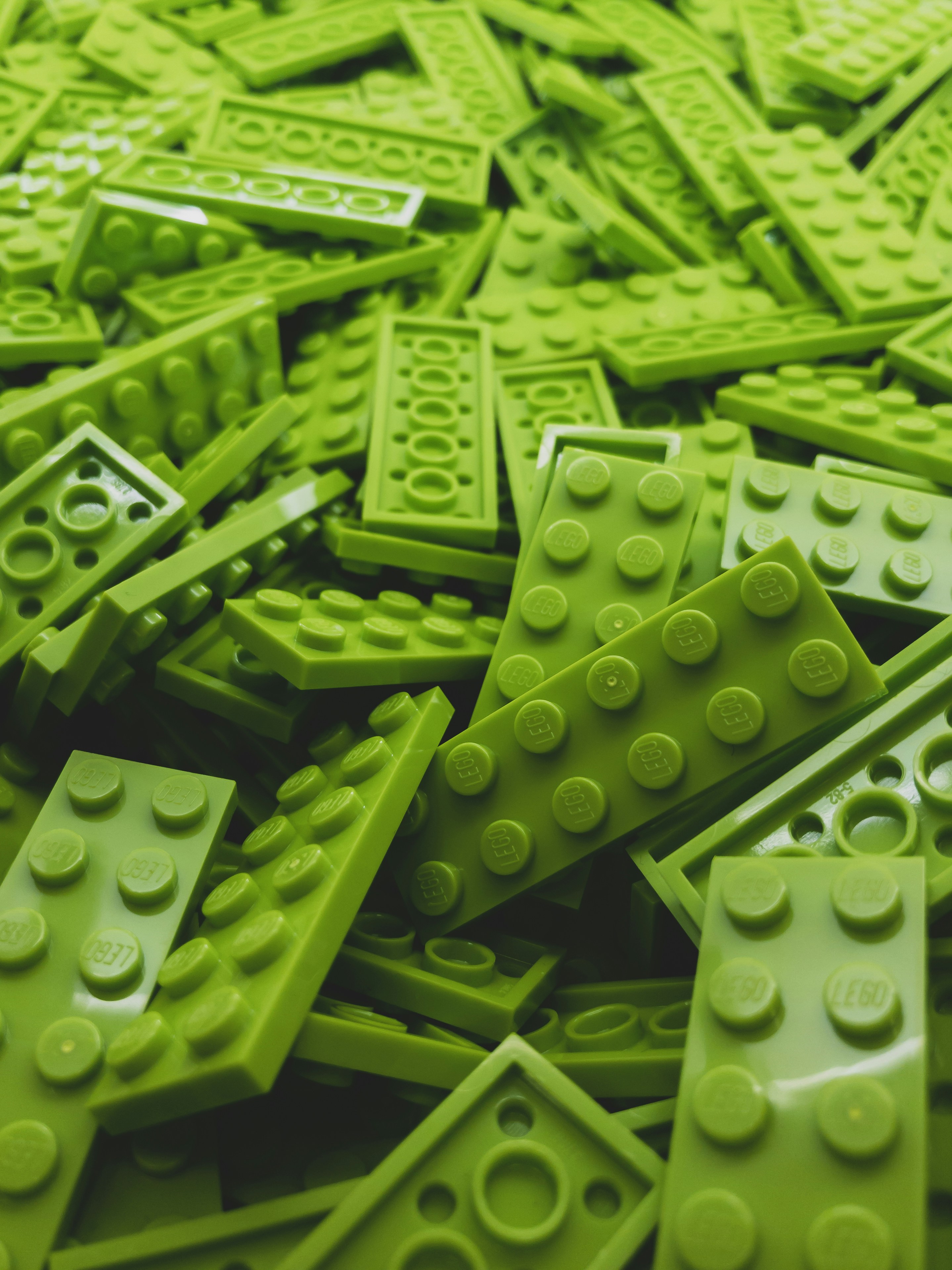 A sea of green Lego. Who doesn't feel happy with that?