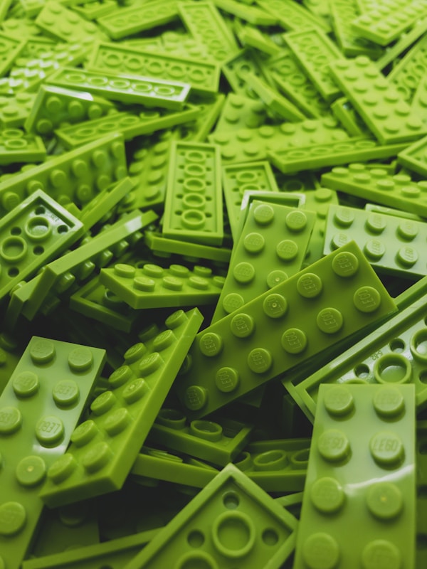 A sea of green Lego. Who doesn't feel happy with that?by Greg Rosenke