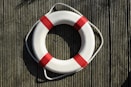 white and red life ring