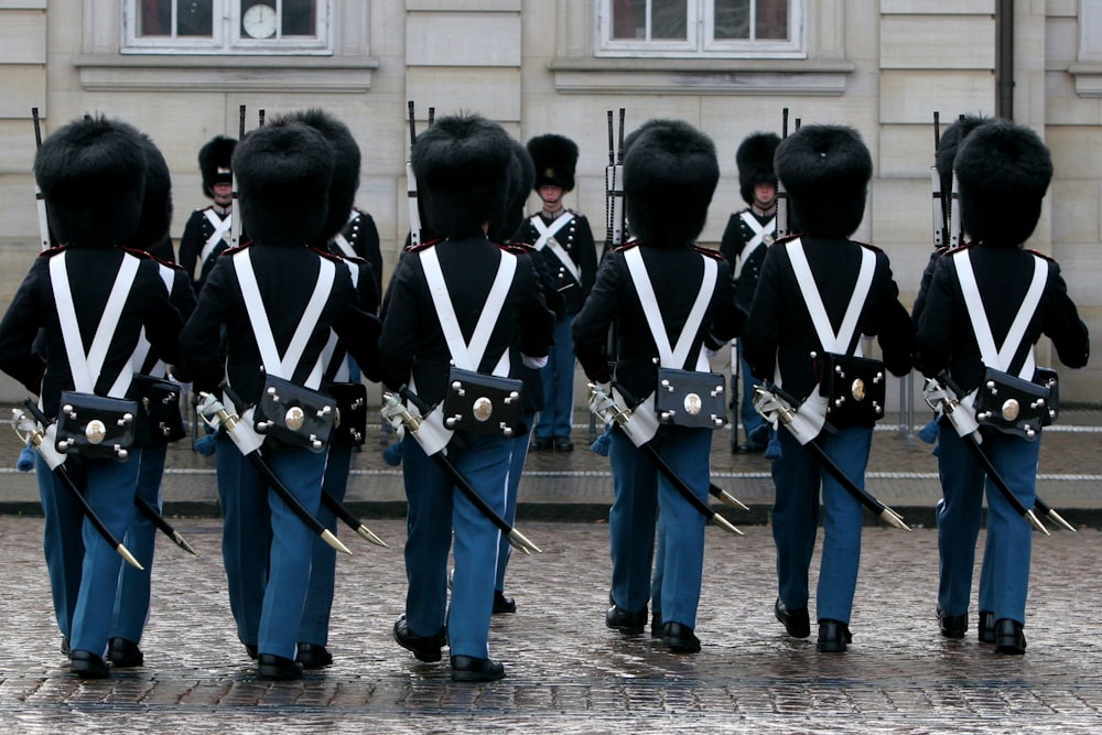 group of man marching