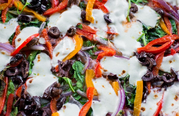 Vegetable salad with dressing