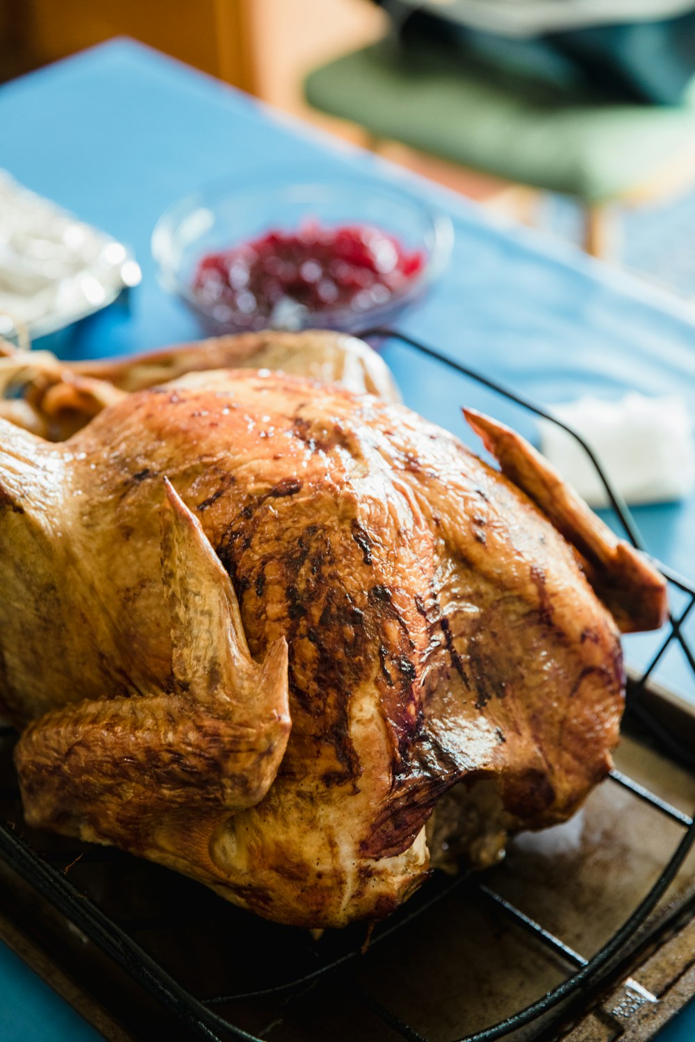 chicken on tray