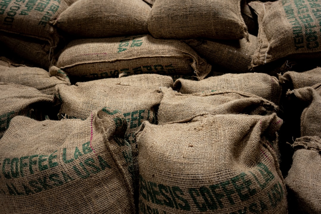 brown coffee sacks